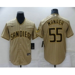 Men's San Diego Padres #55 Sean Manaea Brown Team Logo Stitched MLB Cool Base Nike Jersey