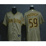 Men's San Diego Padres #59 Chris Paddack Gray Pinstripe Stitched MLB Flex Base Nike Jersey