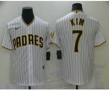 Men's San Diego Padres #7 Ha Seong Kim White Stitched MLB Cool Base Nike Jersey