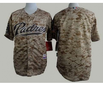 Men's San Diego Padres Blank 2015 Camo Jersey