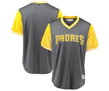Men's San Diego Padres Blank Majestic Gray 2018 Players' Weekend Team Cool Base Jersey