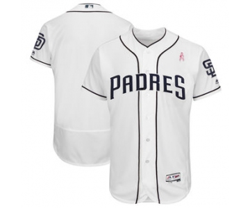 Men's San Diego Padres Majestic White 2018 Mother's Day Home Flex Base Team Jersey