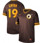 Padres #19 Tony Gwynn Brown Authentic Cooperstown Collection Stitched Baseball Jersey