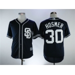 Padres 30 HOSMER navy blue New Cool Base MLB Jersey