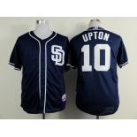 San Diego Padres #10 Justin Upton Navy Blue Jersey