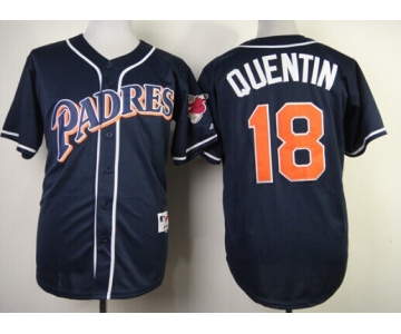 San Diego Padres #18 Carlos Quentin 1998 Navy Blue Jersey