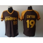 San Diego Padres #19 Tony Gwynn 1978 Brown Throwback Jersey