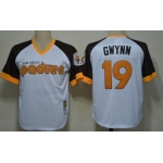 San Diego Padres #19 Tony Gwynn 1978 White Throwback Jersey