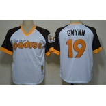 San Diego Padres #19 Tony Gwynn 1978 White Throwback Jersey