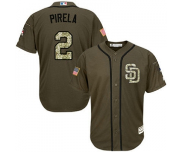 San Diego Padres 2 Jose Pirela Green Salute to Service Stitched Baseball Jersey