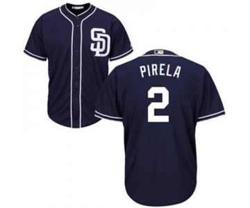San Diego Padres 2 Jose Pirela Navy Blue New Cool Base Stitched Baseball Jersey