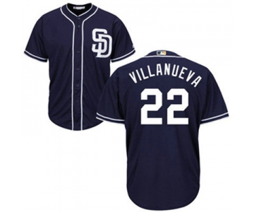 San Diego Padres 22 Christian Villanueva Navy Blue New Cool Base Stitched Baseball Jersey