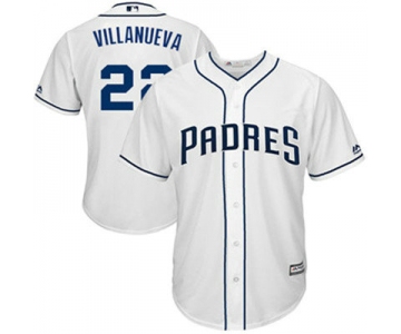 San Diego Padres 22 Christian Villanueva White New Cool Base Stitched Baseball Jersey
