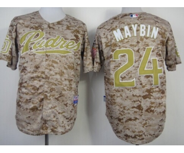 San Diego Padres #24 Cameron Maybin 2014 Camo Jersey