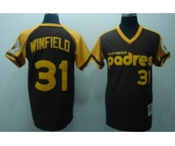 San Diego Padres #31 Dave Winfield 1978 Brown Throwback Jersey