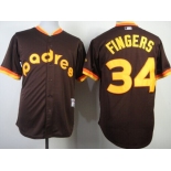 San Diego Padres #34 Rollie Fingers 1984 Brown Jersey