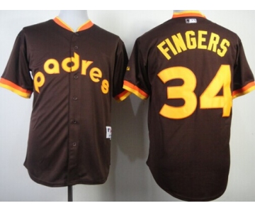San Diego Padres #34 Rollie Fingers 1984 Brown Jersey
