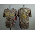 San Diego Padres #4 Wil Myers 2014 Camo Jersey
