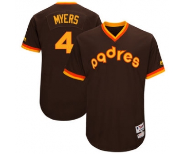 San Diego Padres 4 Wil Myers Majestic Brown 1983 Turn Back the Clock Authentic Player Jersey