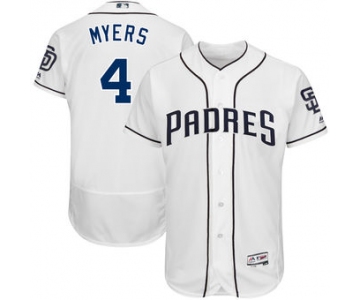 San Diego Padres 4 Wil Myers Majestic White 2017 Flex Base Authentic Player Jersey