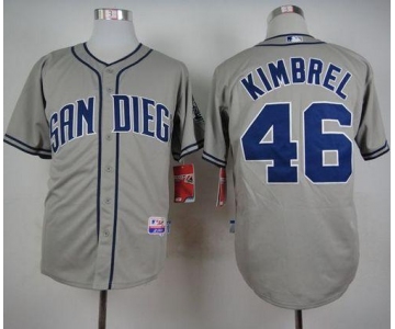 San Diego Padres #46 Craig Kimbrel Grey Cool Base Stitched MLB Jersey
