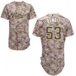 San Diego Padres #53 Joaquin Benoit 2014 Camo Jersey