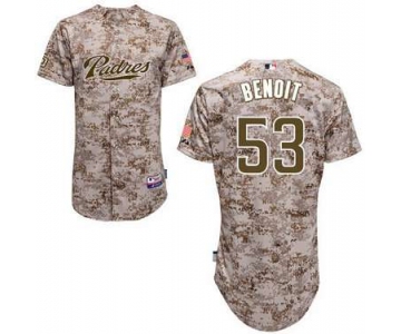 San Diego Padres #53 Joaquin Benoit 2014 Camo Jersey