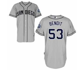 San Diego Padres #53 Joaquin Benoit Gray Jersey