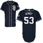 San Diego Padres #53 Joaquin Benoit Navy Blue Jersey