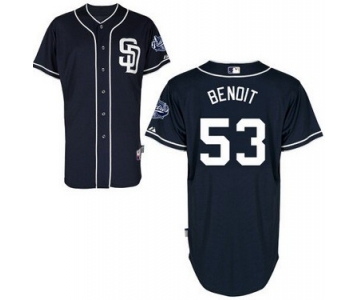 San Diego Padres #53 Joaquin Benoit Navy Blue Jersey