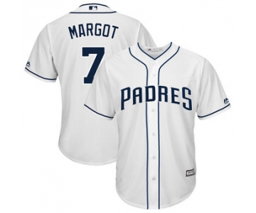 San Diego Padres 7 Manuel Margot Majestic Home White Cool Base Replica Player Jersey