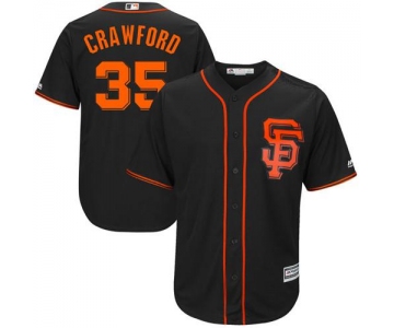 Giants #35 Brandon Crawford Black Alternate Stitched Youth Baseball Jersey