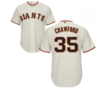 Giants #35 Brandon Crawford Cream Cool Base Stitched Youth Baseball Jersey