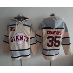 Men's San Francisco Giants #35 Brandon Crawford Cream Baseball MLB Hoodie