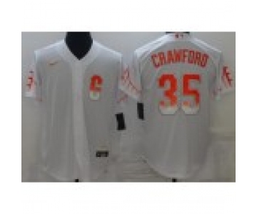 Men's San Francisco Giants #35 Brandon Crawford White 2021 MLB Stitched Cool Base Nike Jersey
