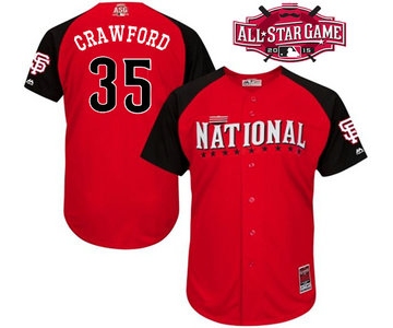 National League San Francisco Giants #35 Brandon Crawford Red 2015 All-Star Game Player Jersey