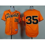 San Francisco Giants #35 Brandon Crawford Orange Jersey