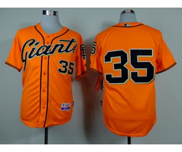 San Francisco Giants #35 Brandon Crawford Orange Jersey