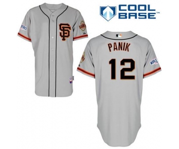Men's San Francisco Giants #12 Joe Panik Gray SF Edition Jersey