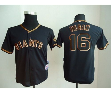 Men's San Francisco Giants #16 Angel Pagan Black Jersey