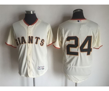 Men's San Francisco Giants #24 Willie Mays Retired Cream 2016 Flexbase Majestic Baseball Jersey