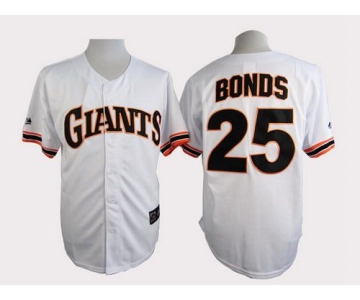 Men's San Francisco Giants #25 Barry Bonds 1989 Turn Back The Clock White Throwback Jersey