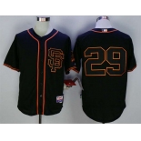 Men's San Francisco Giants #29 Hector Sanchez Black Cool Base Jersey