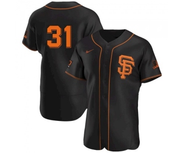 Men's San Francisco Giants #31 LaMonte Wade Jr Black 2021 Alternate Jersey