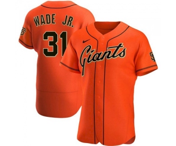 Men's San Francisco Giants #31 LaMonte Wade Jr Orange 2021 Alternate Jersey
