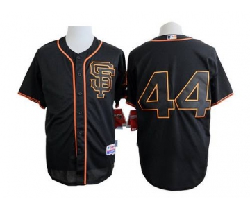 Men's San Francisco Giants #44 Willie McCovey 2015 Black SF Edition Cool Base Jersey