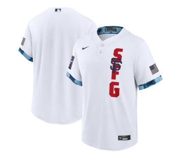Men's San Francisco Giants Blank 2021 White All-Star Cool Base Stitched MLB Jersey