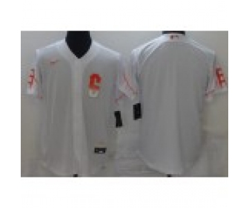 Men's San Francisco Giants Blank White 2021 City Connect Stitched MLB Cool Base Nike Jersey