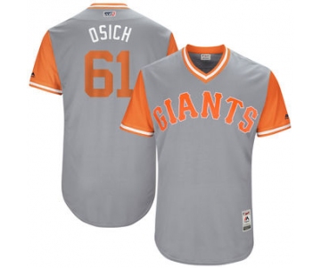 Men's San Francisco Giants Josh Osich Osich Majestic Gray 2017 Players Weekend Authentic Jersey