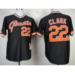 San Francisco Giants #22 Will Clark Black Throwback Jersey